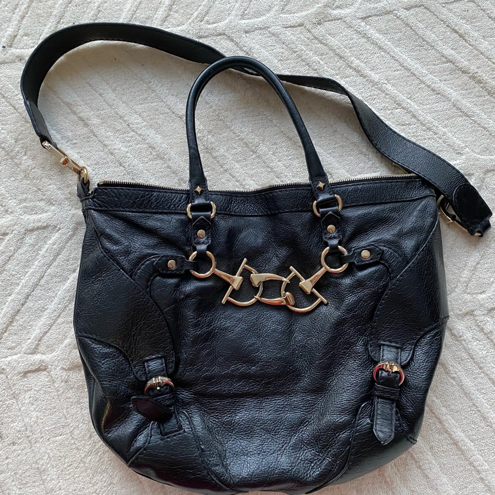 $2700 GUCCI Horsebit Black leather bag - Picture 2 of 9